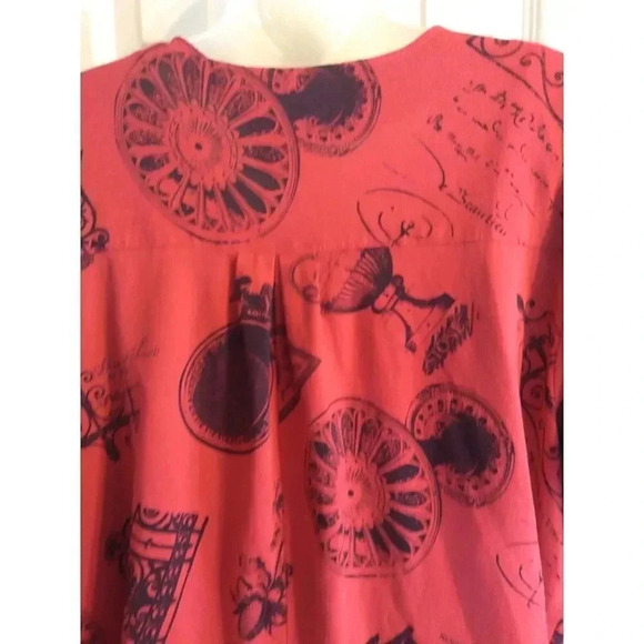 Forelli Sweater Red Paris Logo Print Sz 20 Bust 48 Length 30 - Picture 5 of 9